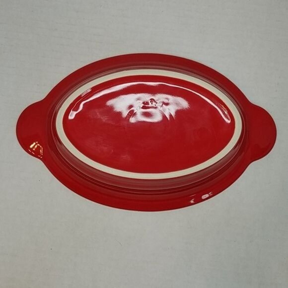 Fiestaware Fiesta Individual VERAMIC Casserole Dish Bakeware Cookware Baking RED - Picture 4 of 7